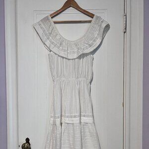 Festive White Lace Dress
